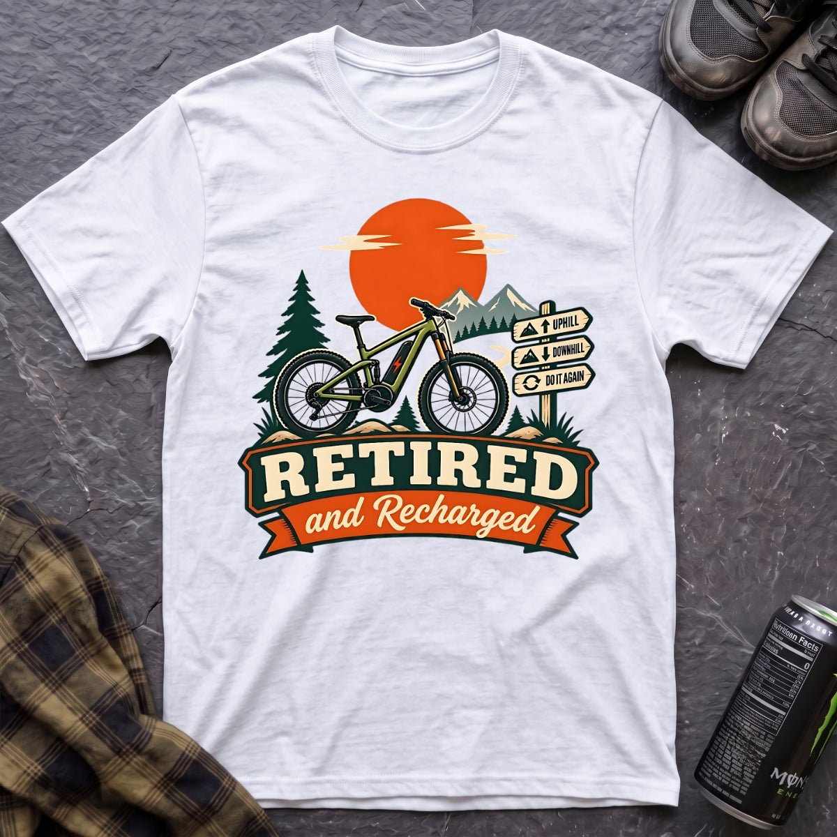 Retired and Recharged T-Shirt - AspenCrestOutdoors