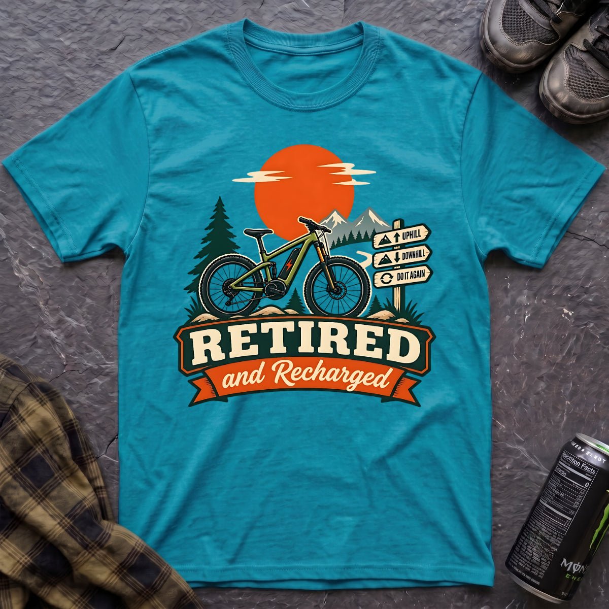 Retired and Recharged T-Shirt - AspenCrestOutdoors