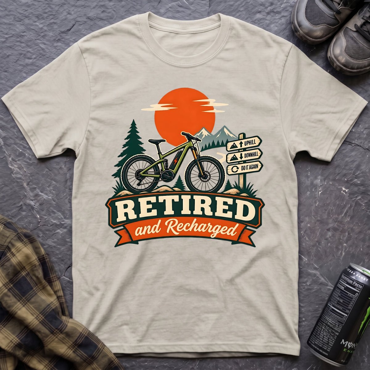 Retired and Recharged T-Shirt - AspenCrestOutdoors