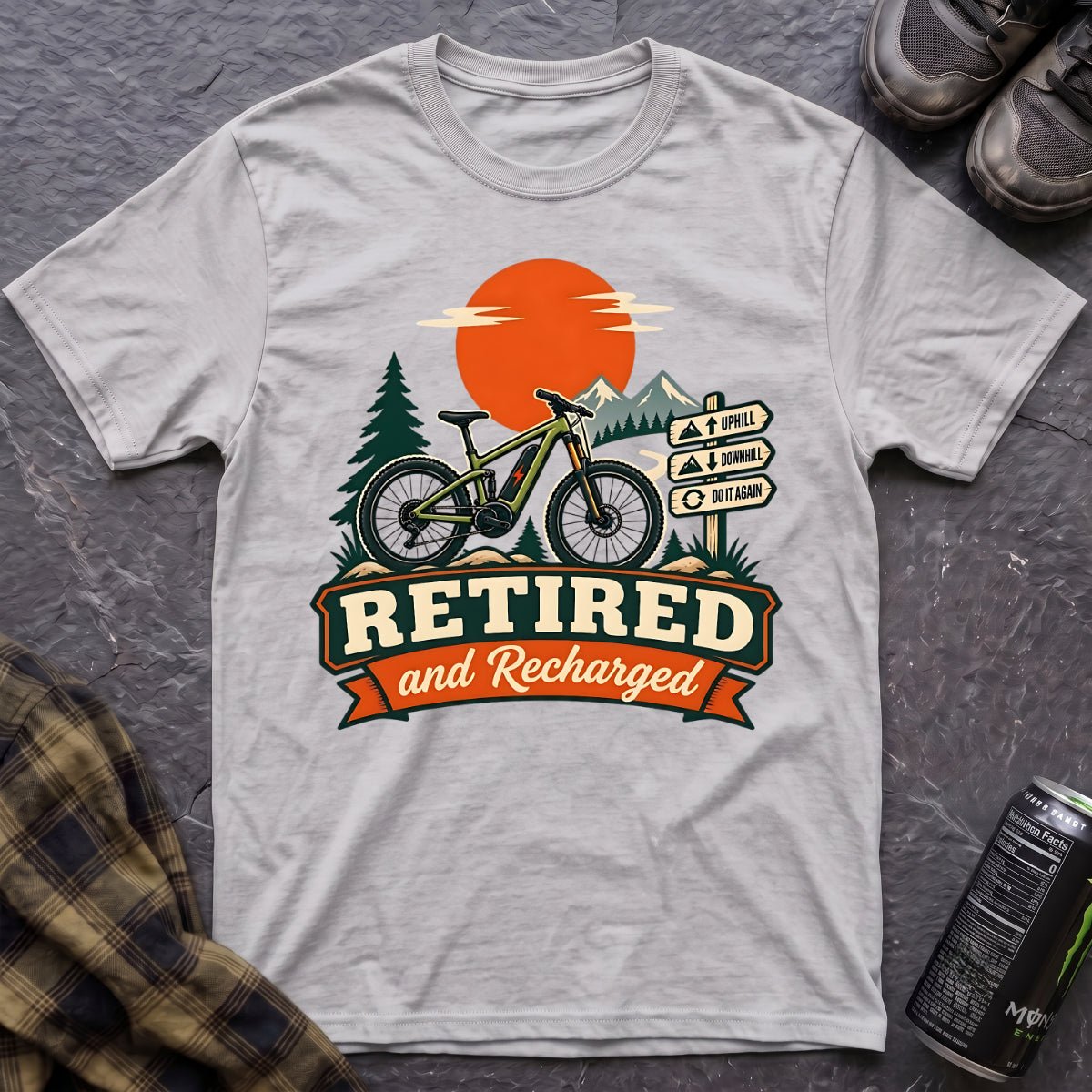 Retired and Recharged T-Shirt - AspenCrestOutdoors