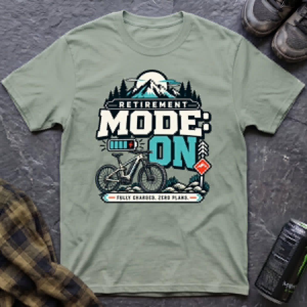 Retirement Mode On T-Shirt - AspenCrestOutdoors