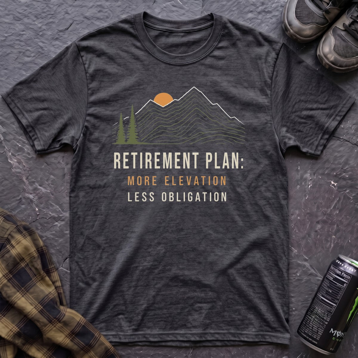 Retirement Plan More Elevation T-Shirt - AspenCrestOutdoors