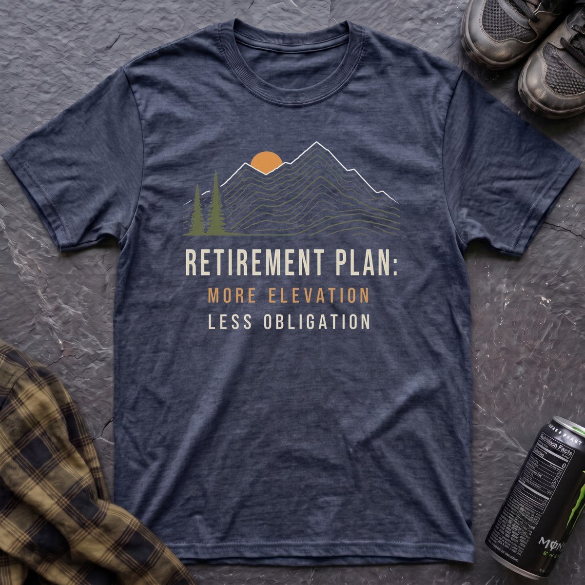 Retirement Plan More Elevation T-Shirt - AspenCrestOutdoors