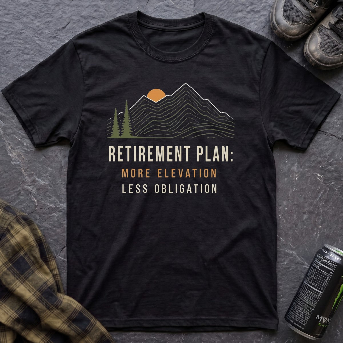 Retirement Plan More Elevation T-Shirt - AspenCrestOutdoors