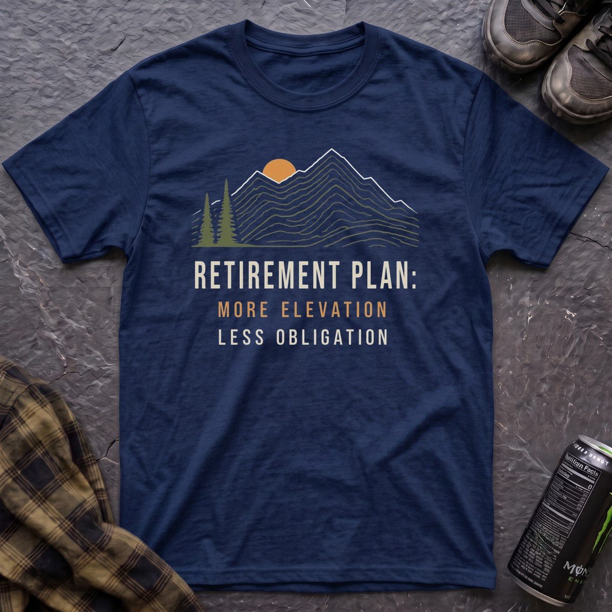 Retirement Plan More Elevation T-Shirt - AspenCrestOutdoors