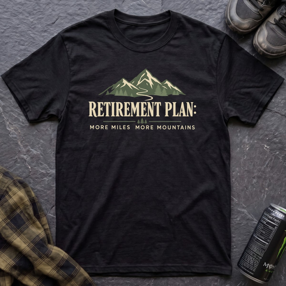 Retirement Plan More Miles T-Shirt - AspenCrestOutdoors