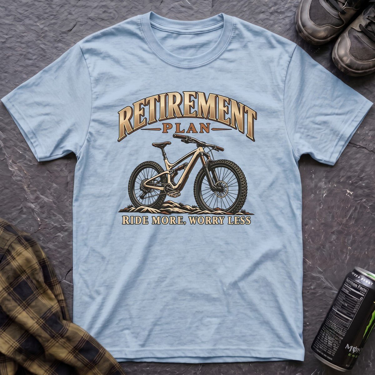 Retirement Plan MTB T-Shirt - AspenCrestOutdoors