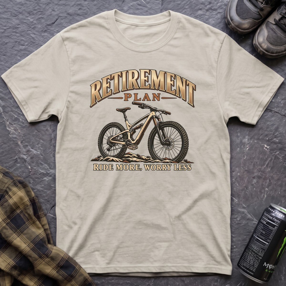 Retirement Plan MTB T-Shirt - AspenCrestOutdoors