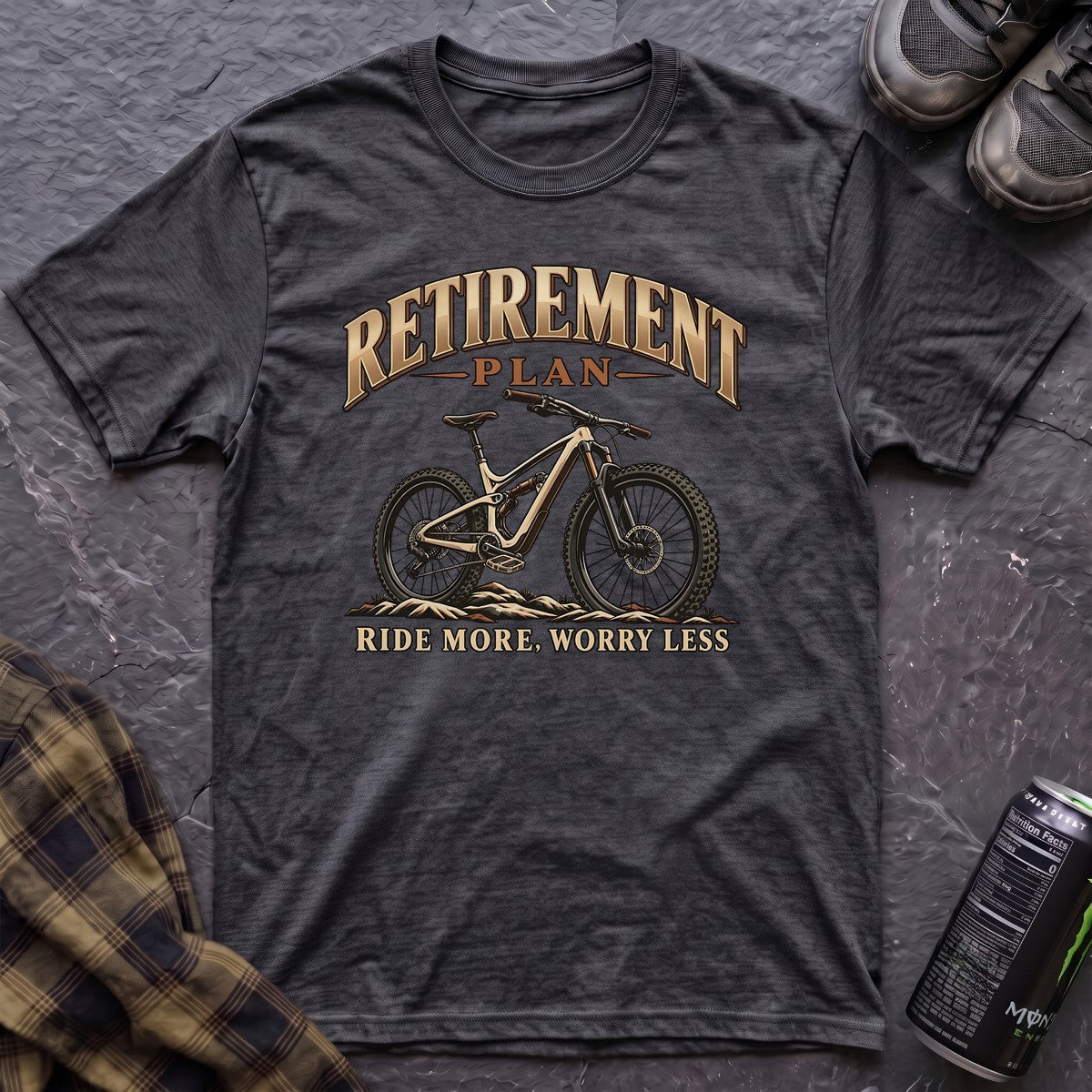 Retirement Plan MTB T-Shirt - AspenCrestOutdoors