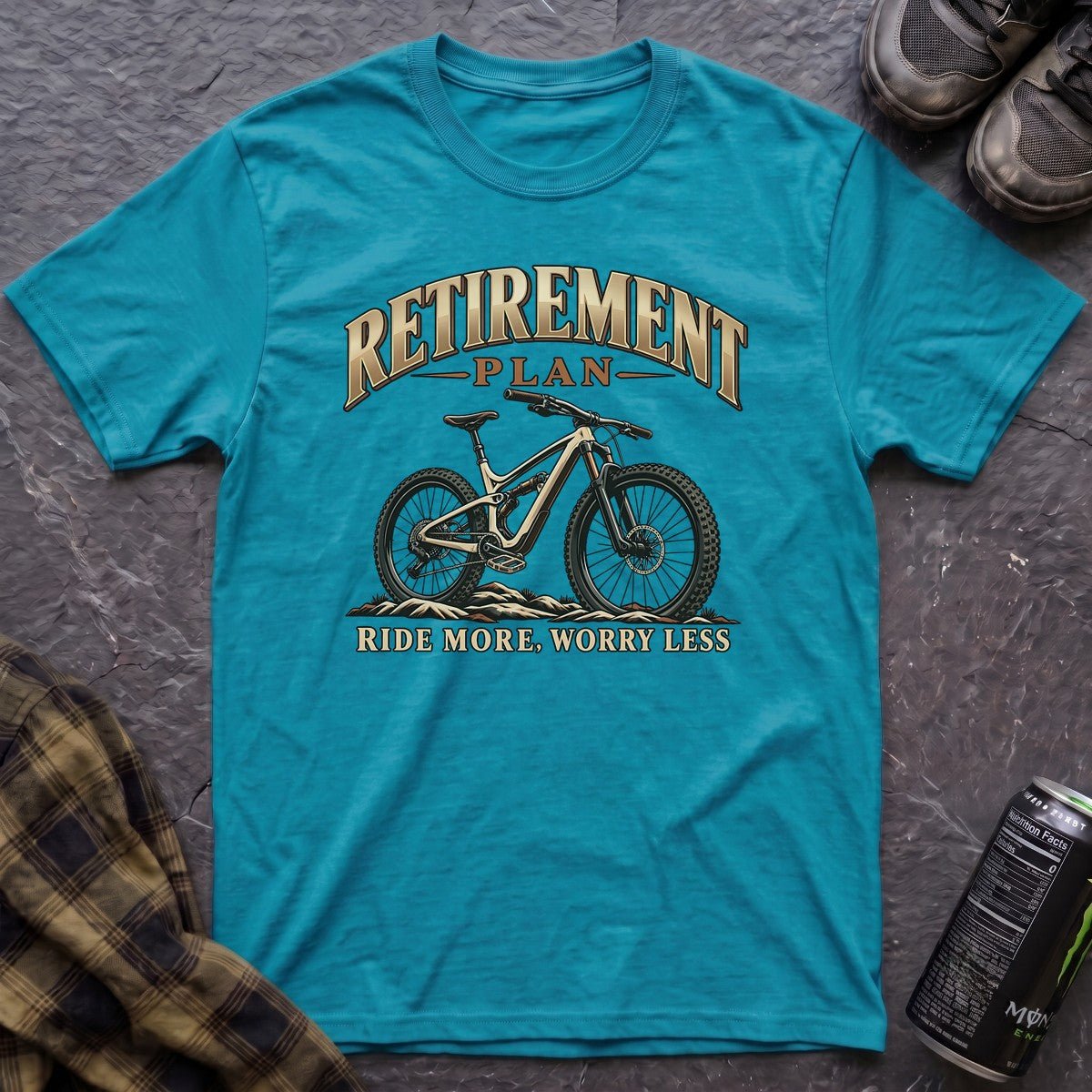 Retirement Plan MTB T-Shirt - AspenCrestOutdoors