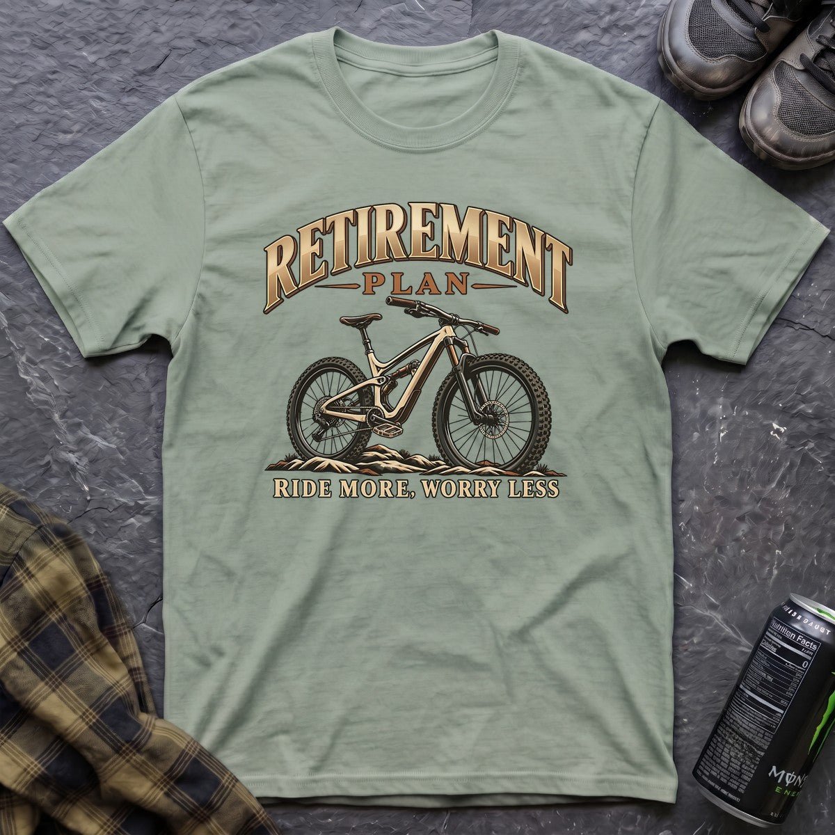 Retirement Plan MTB T-Shirt - AspenCrestOutdoors