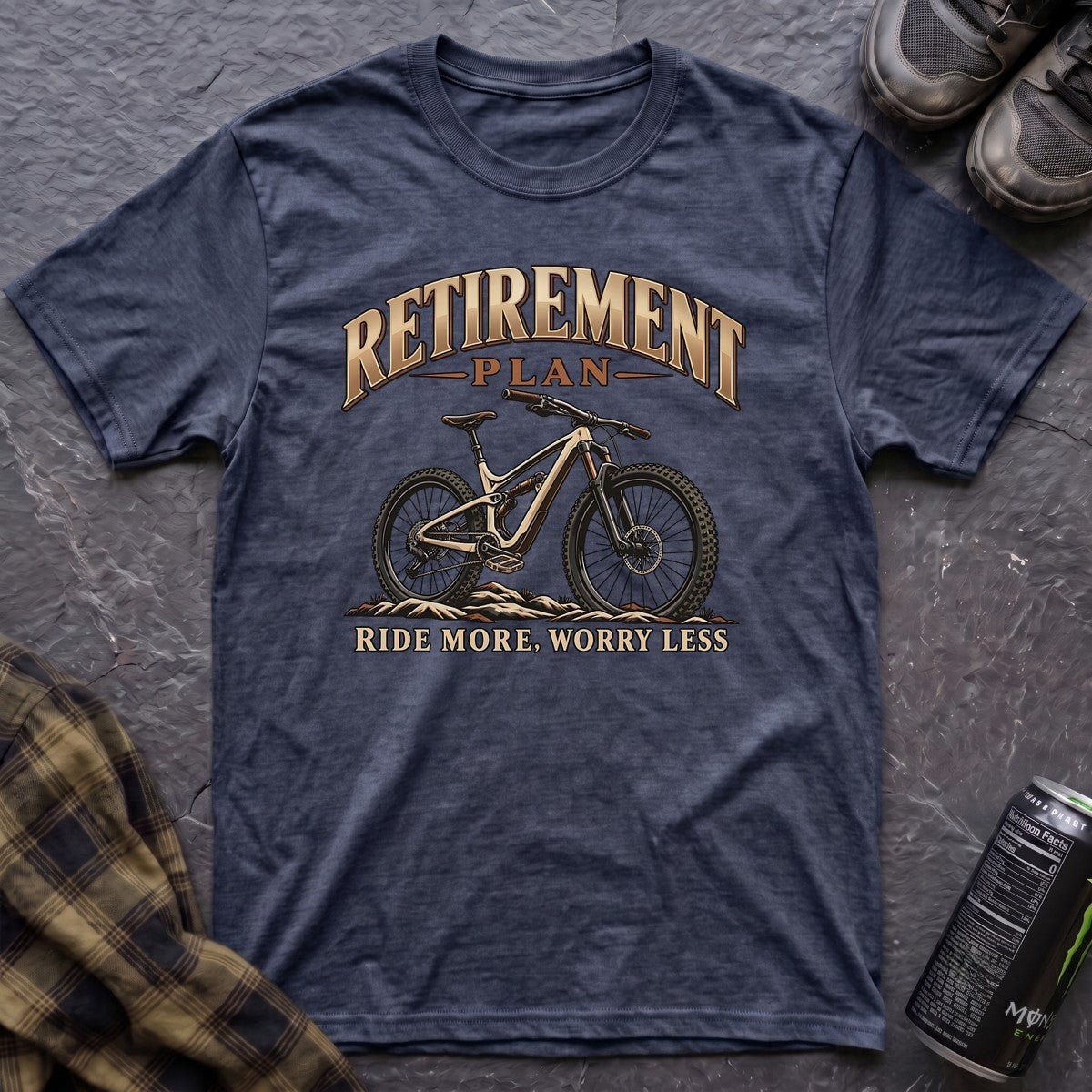 Retirement Plan MTB T-Shirt - AspenCrestOutdoors