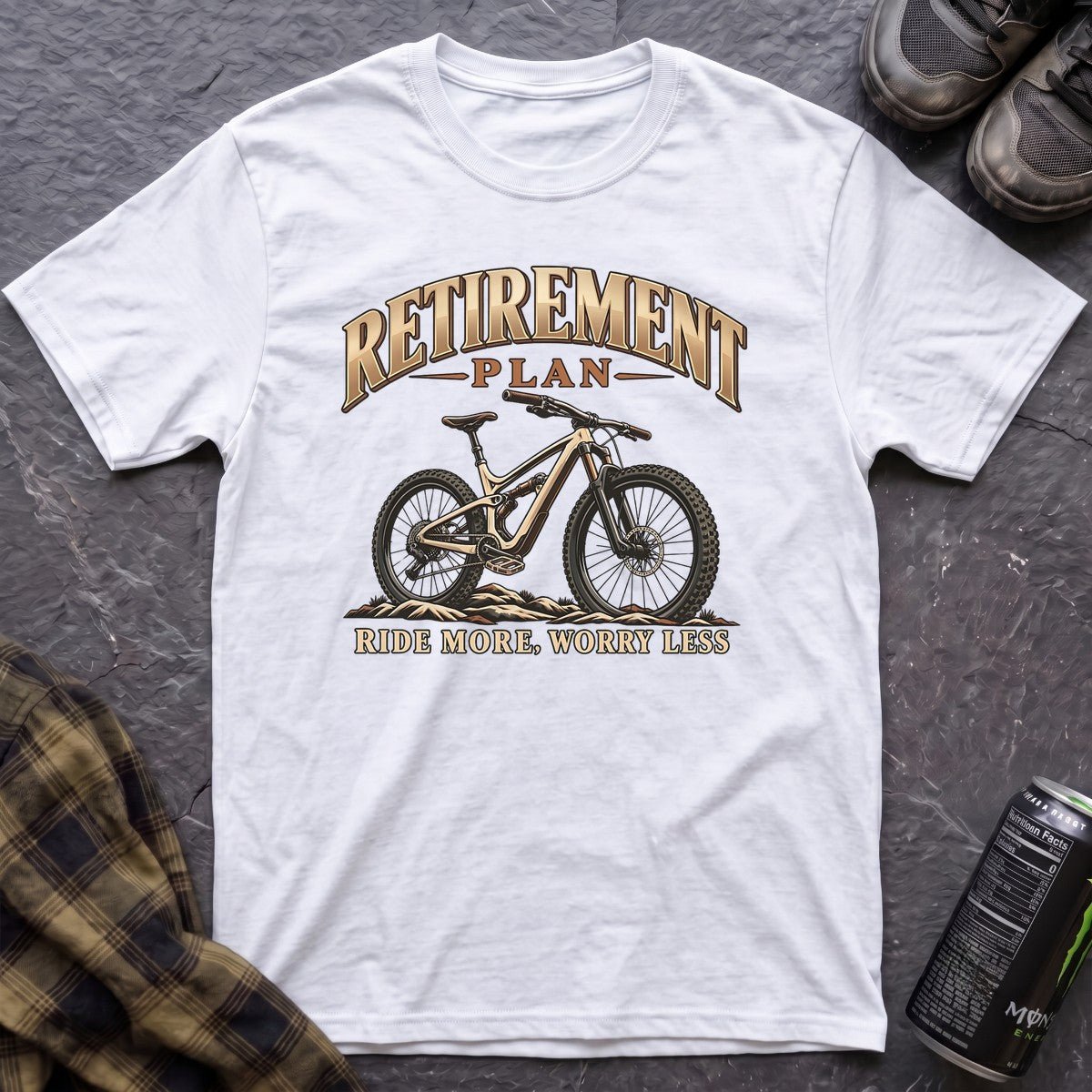 Retirement Plan MTB T-Shirt - AspenCrestOutdoors