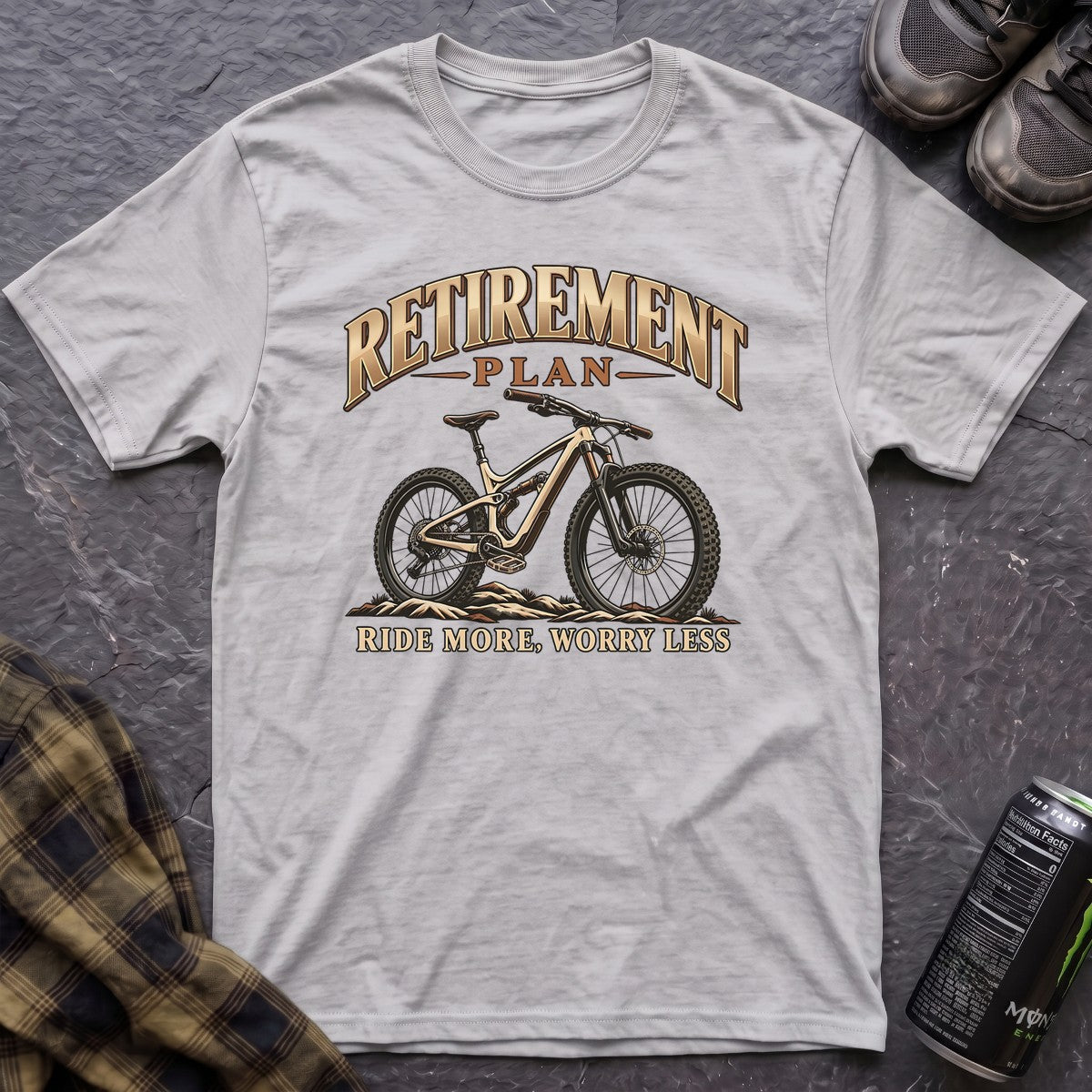 Retirement Plan MTB T-Shirt - AspenCrestOutdoors
