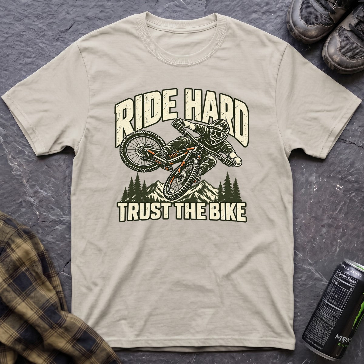 Ride Hard Trust the Bike T-Shirt - AspenCrestOutdoors
