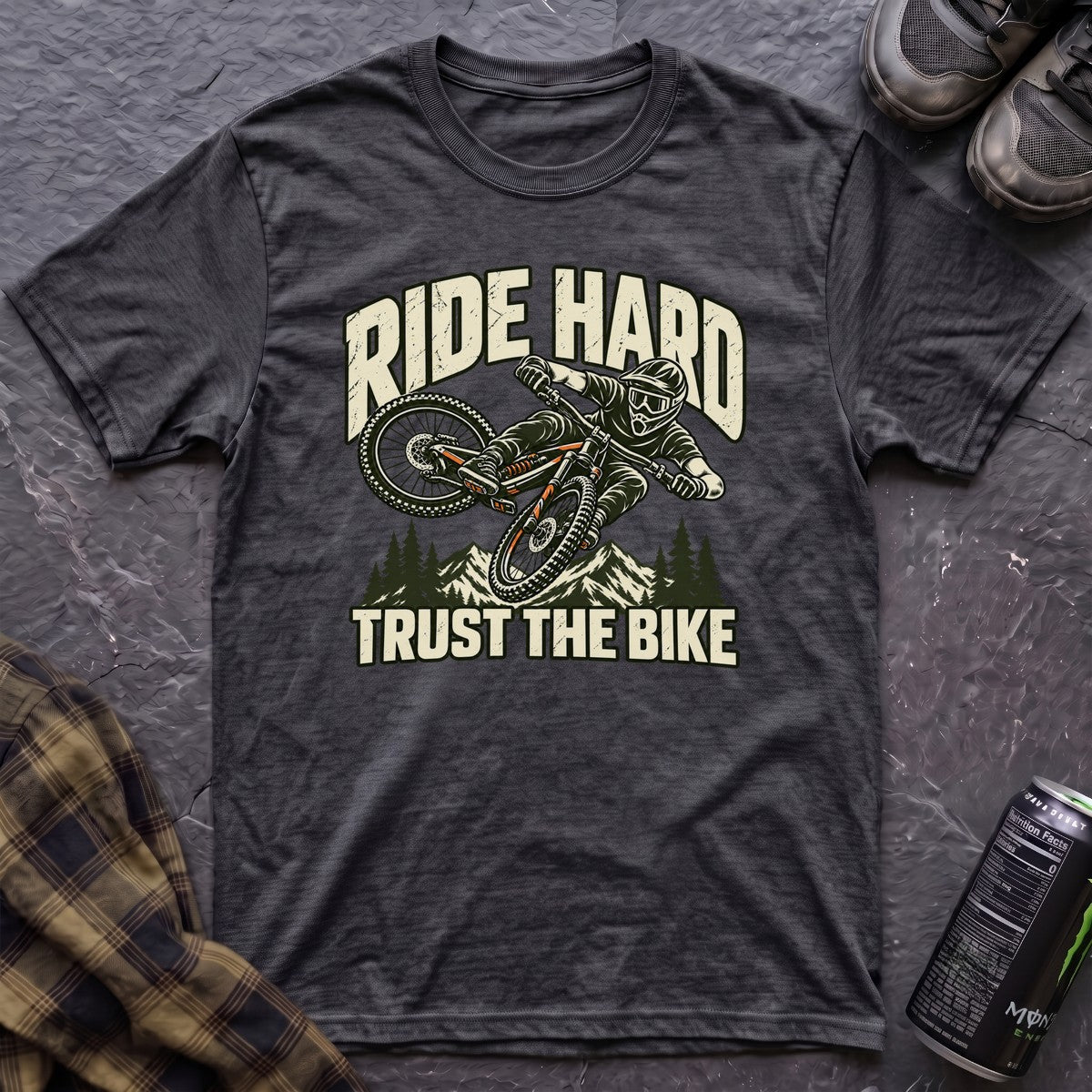 Ride Hard Trust the Bike T-Shirt - AspenCrestOutdoors