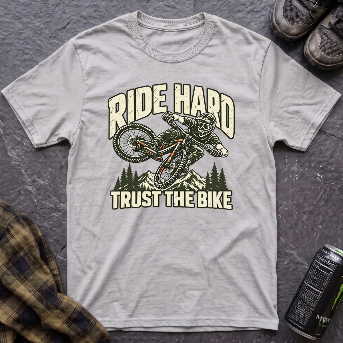 Ride Hard Trust the Bike T-Shirt - AspenCrestOutdoors