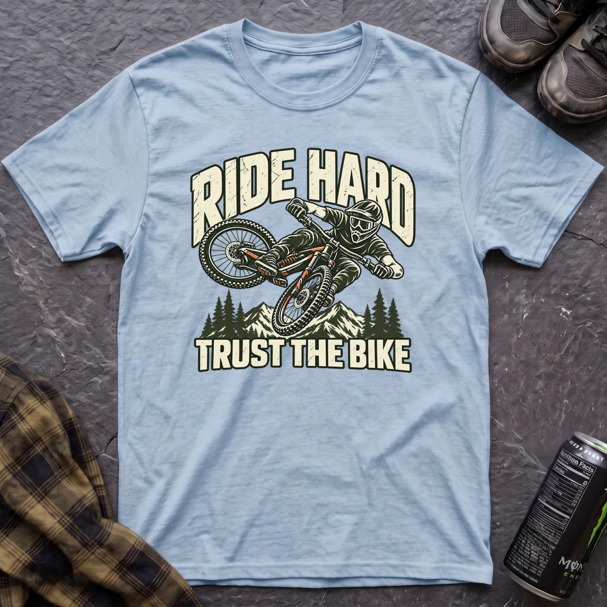 Ride Hard Trust the Bike T-Shirt - AspenCrestOutdoors
