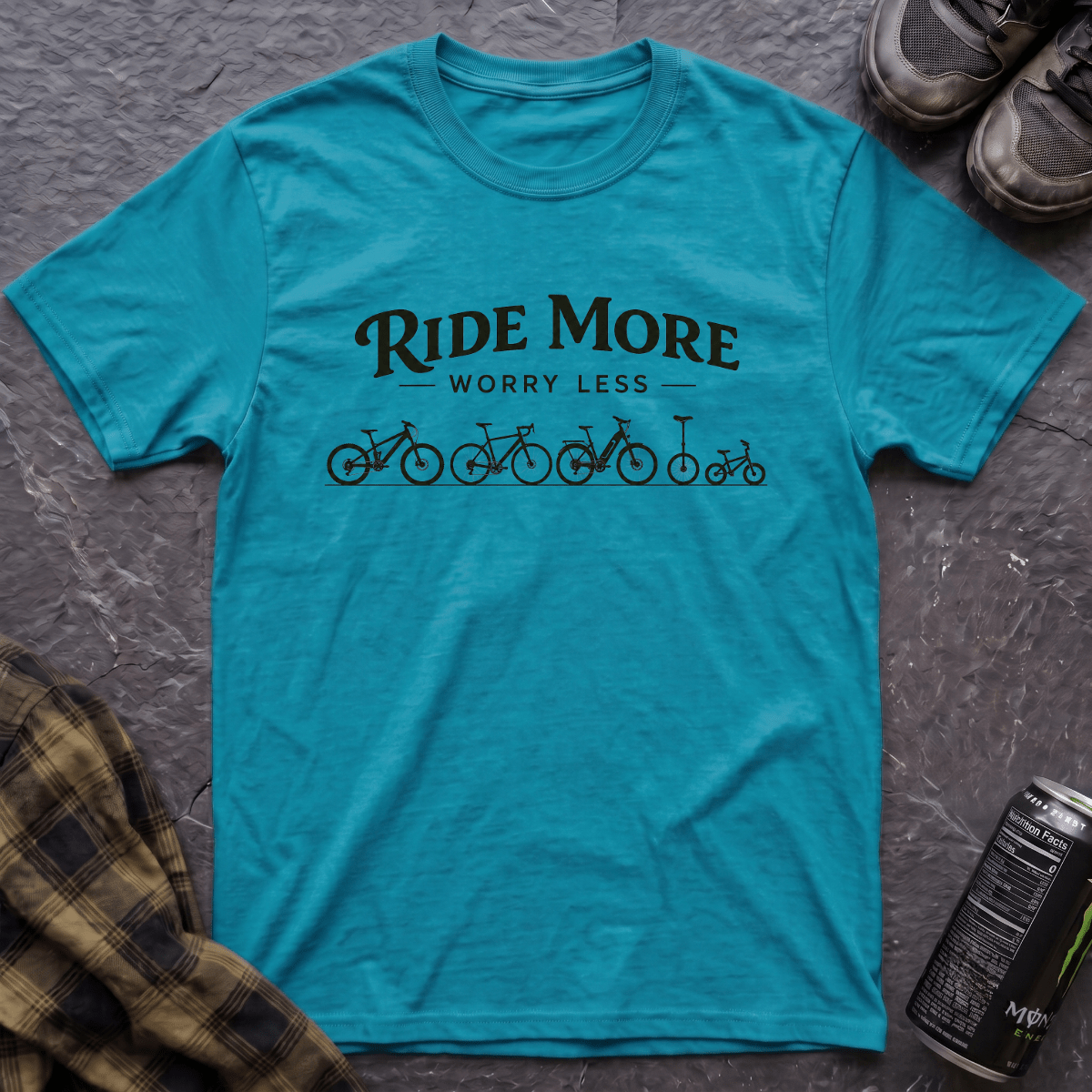 Ride More Worry Less T-Shirt - AspenCrestOutdoors