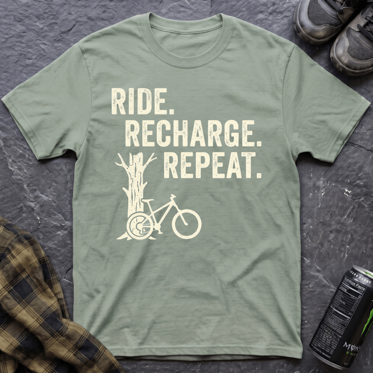 Ride. Recharge. Repeat. T-Shirt - AspenCrestOutdoors