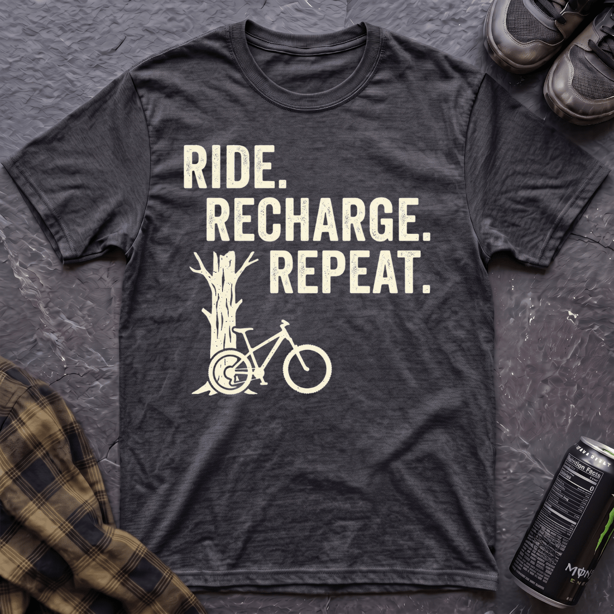 Ride. Recharge. Repeat. T-Shirt - AspenCrestOutdoors
