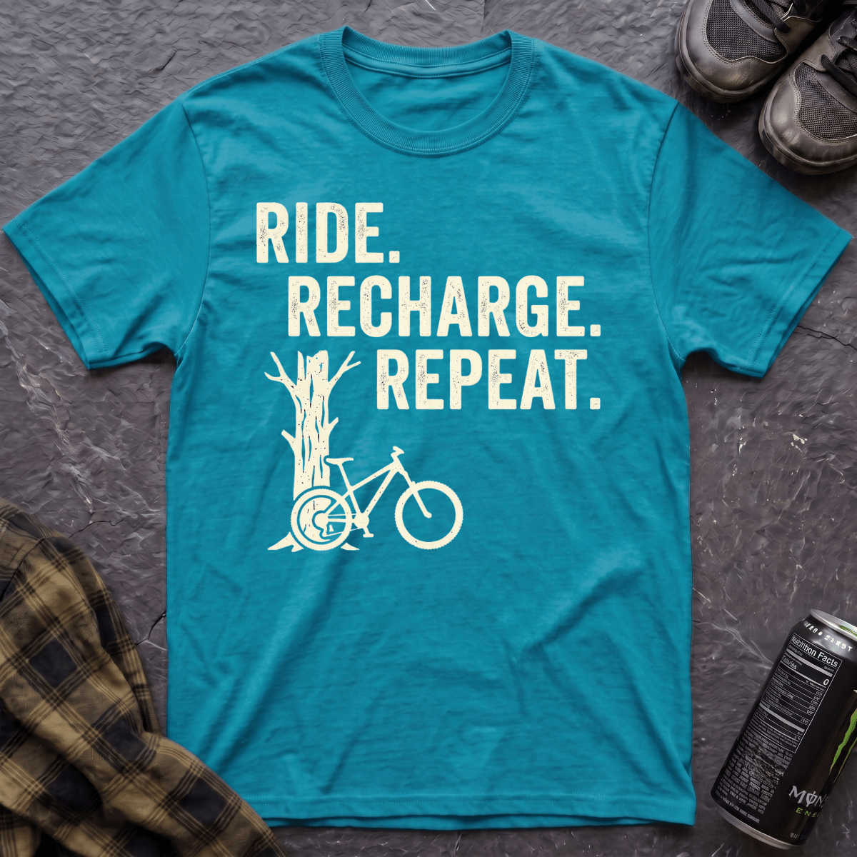 Ride. Recharge. Repeat. T-Shirt - AspenCrestOutdoors