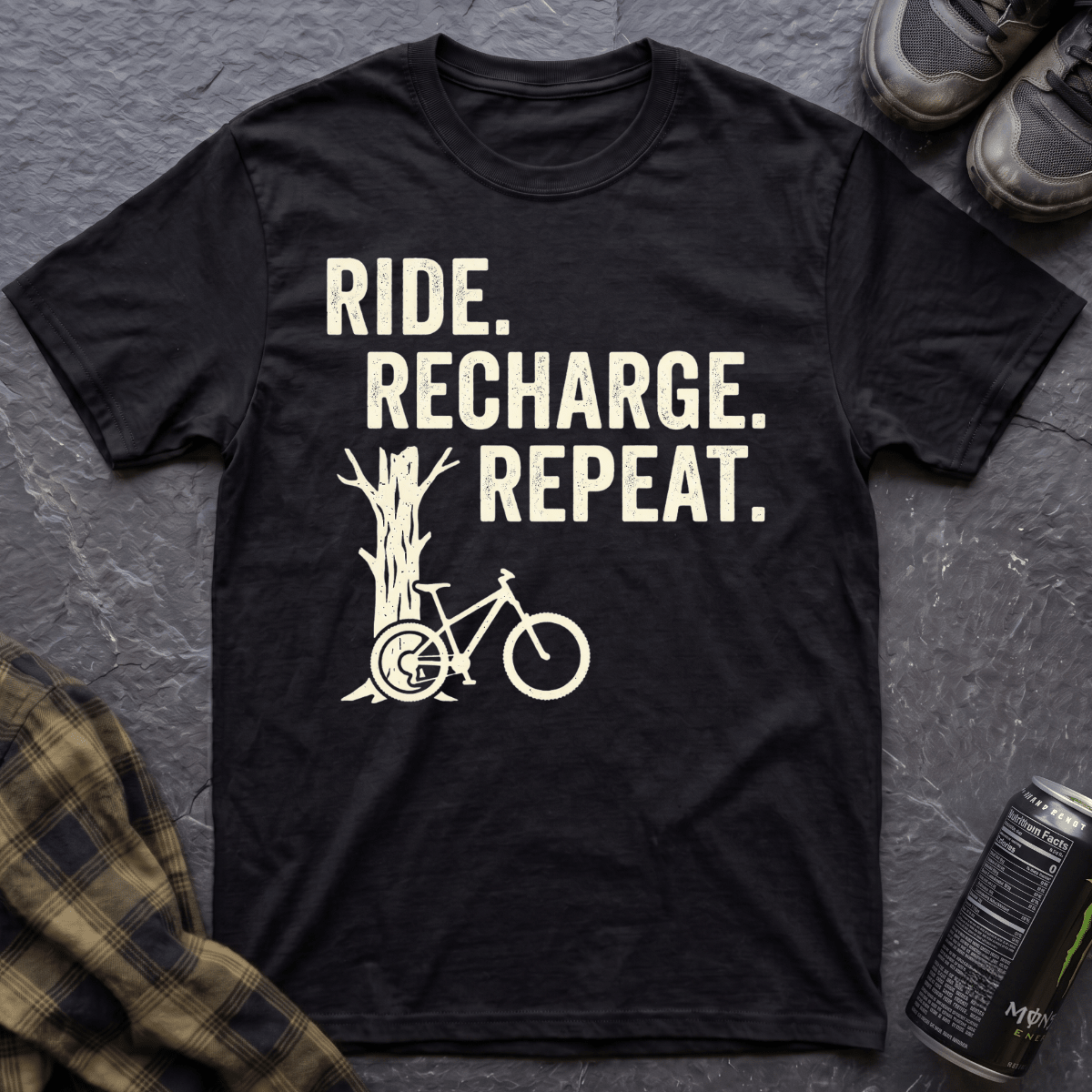 Ride. Recharge. Repeat. T-Shirt - AspenCrestOutdoors