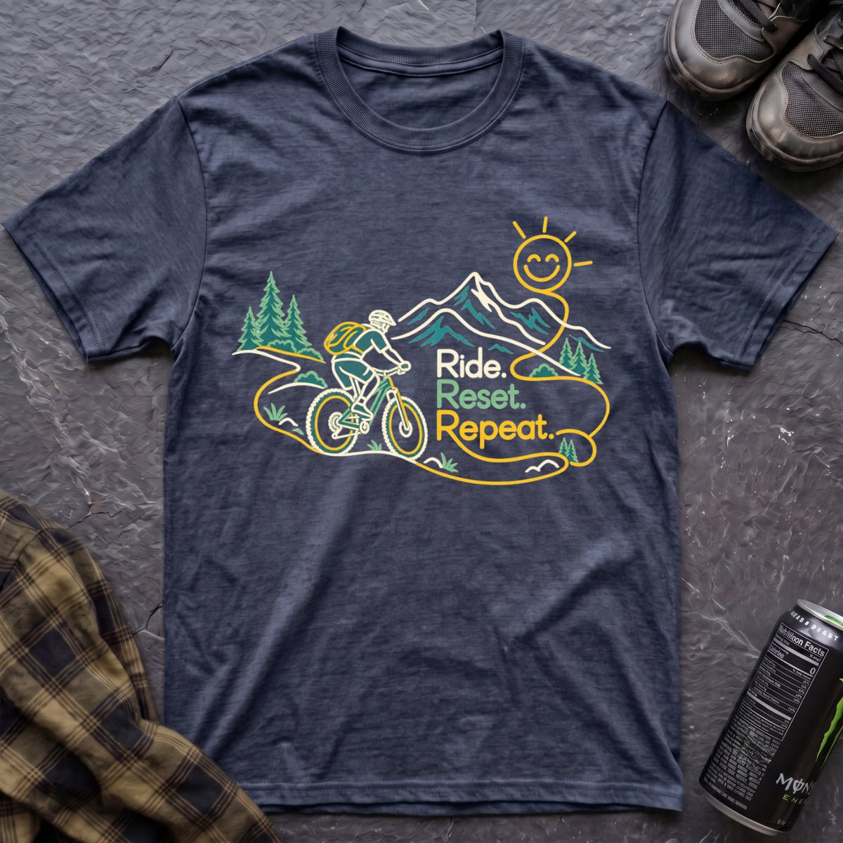 Ride.Reset.Repeat. T-Shirt - AspenCrestOutdoors