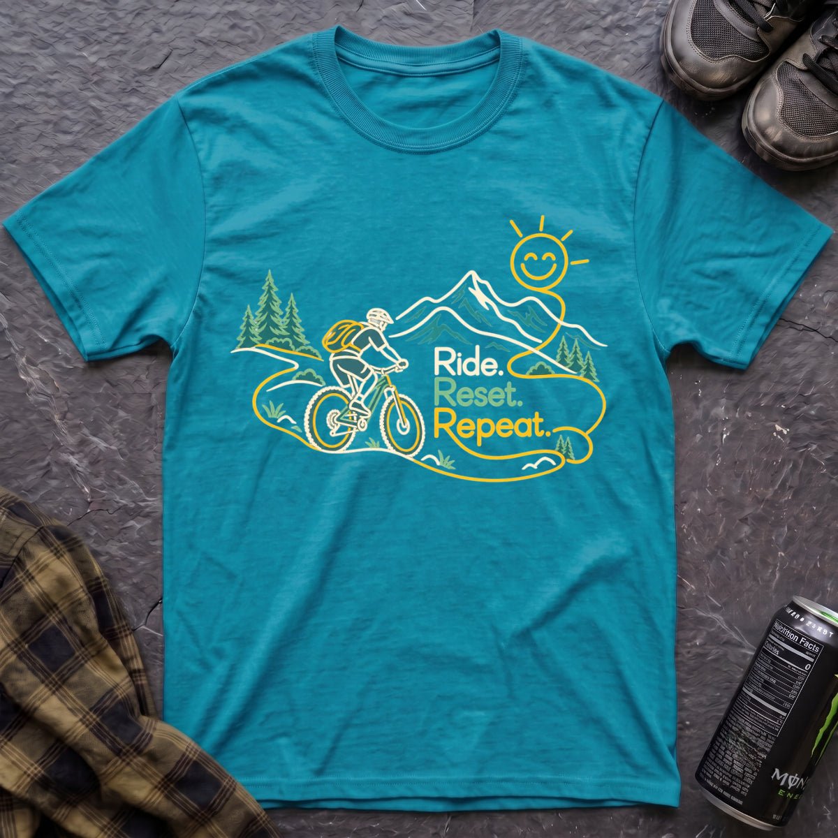 Ride.Reset.Repeat. T-Shirt - AspenCrestOutdoors