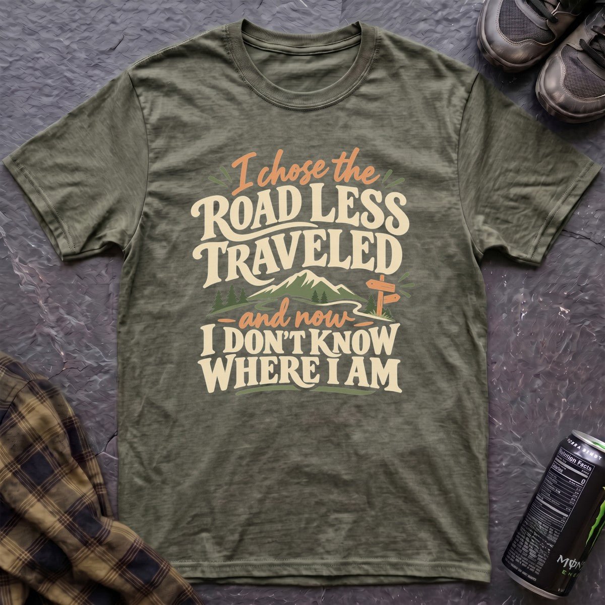 Road Less Traveled T-Shirt - AspenCrestOutdoors