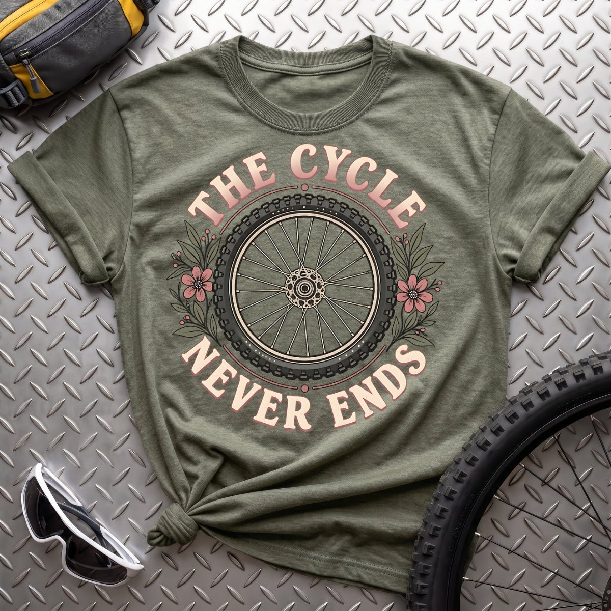 The Cycle Never Ends-Womens T-Shirt - AspenCrestOutdoors