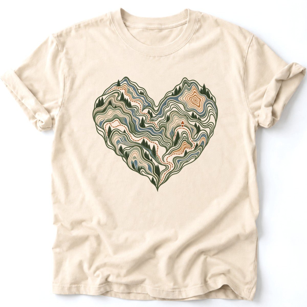 Topo Heart T-Shirt - AspenCrestOutdoors