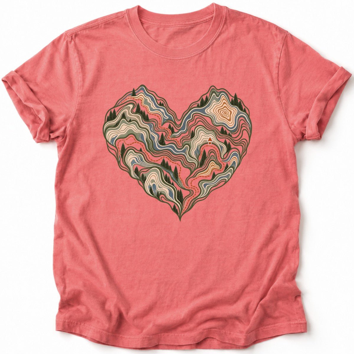Topo Heart T-Shirt - AspenCrestOutdoors