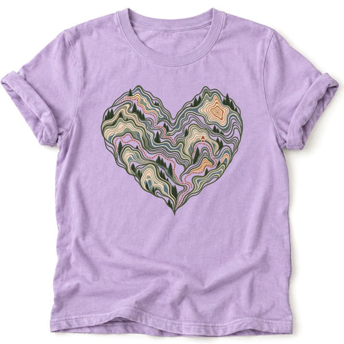 Topo Heart T-Shirt - AspenCrestOutdoors