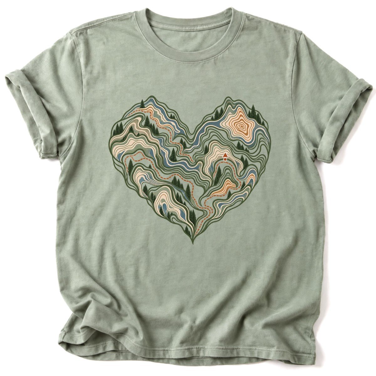 Topo Heart T-Shirt - AspenCrestOutdoors