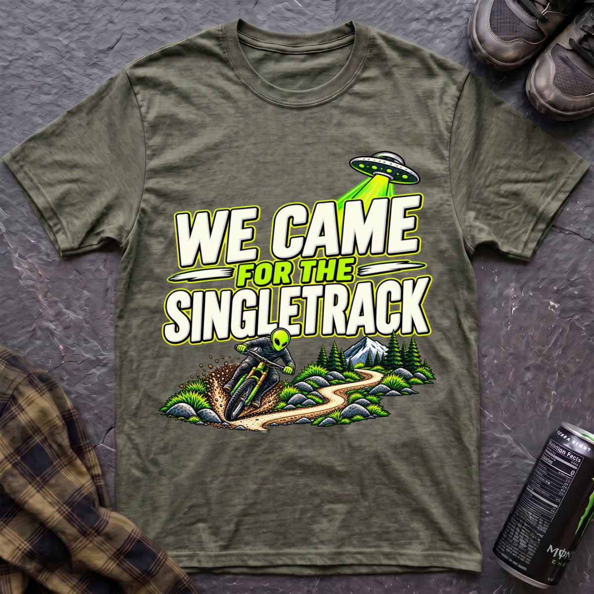 We Came For The Singletrack T-Shirt - AspenCrestOutdoors