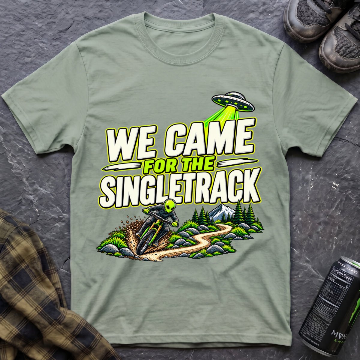 We Came For The Singletrack T-Shirt - AspenCrestOutdoors