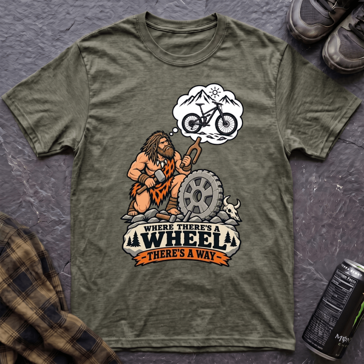 Where There's A Wheel T-Shirt - AspenCrestOutdoors