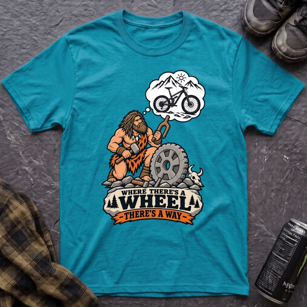 Where There's A Wheel T-Shirt - AspenCrestOutdoors