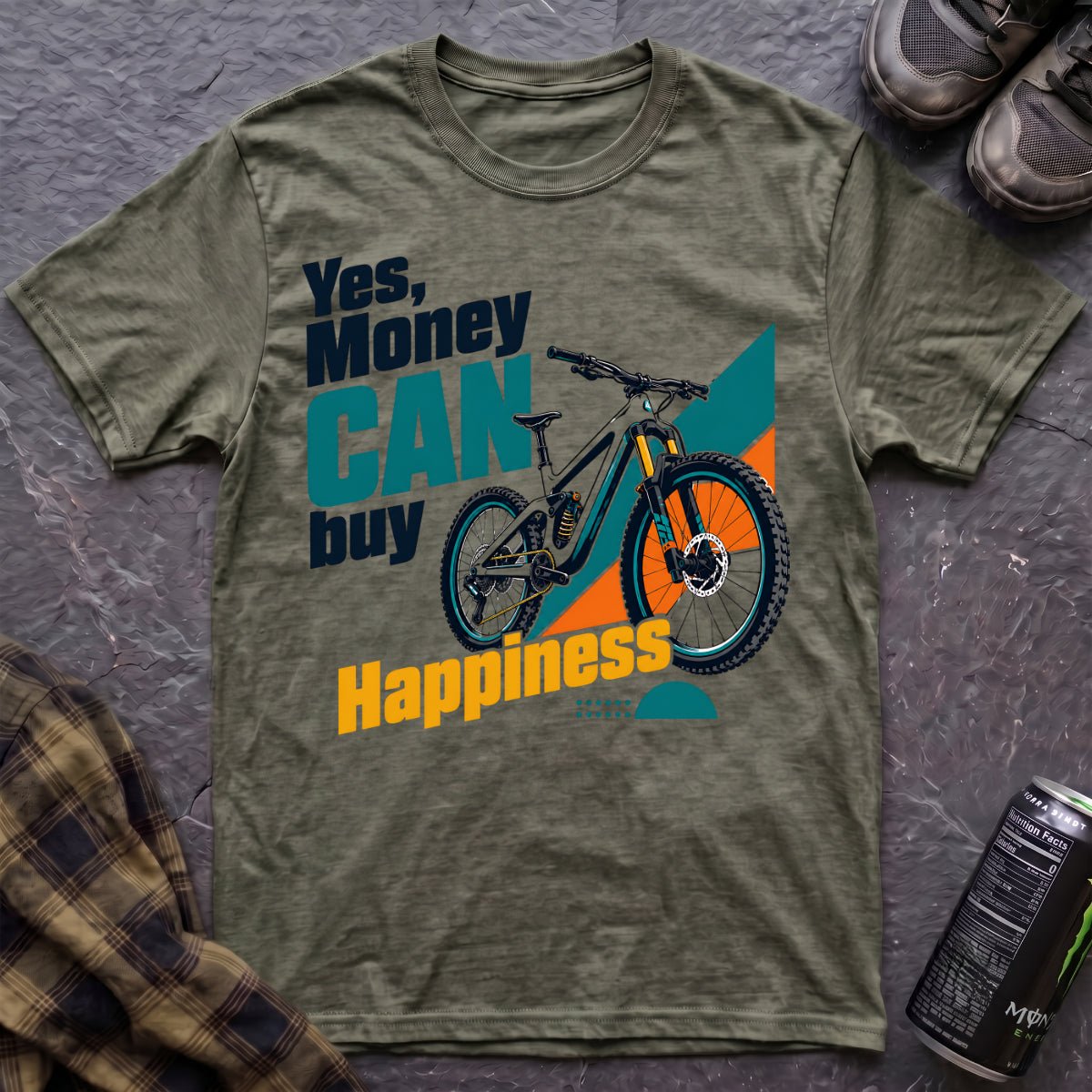 Yes Money Can Buy Happiness T-Shirt - AspenCrestOutdoors