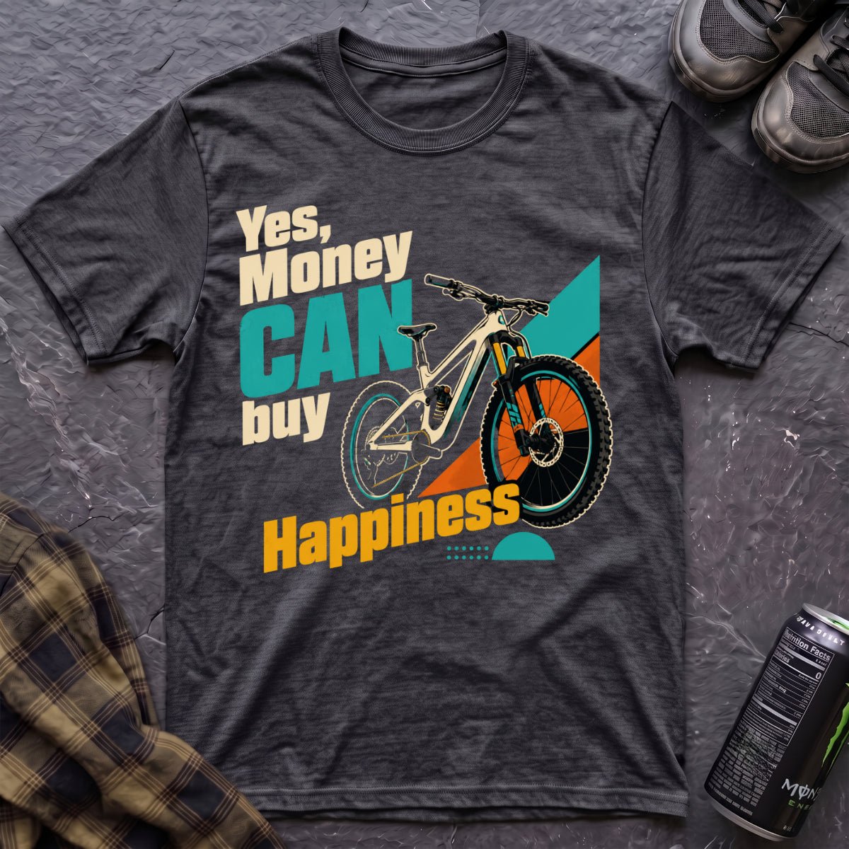 Yes Money Can Buy Happiness T-Shirt - AspenCrestOutdoors