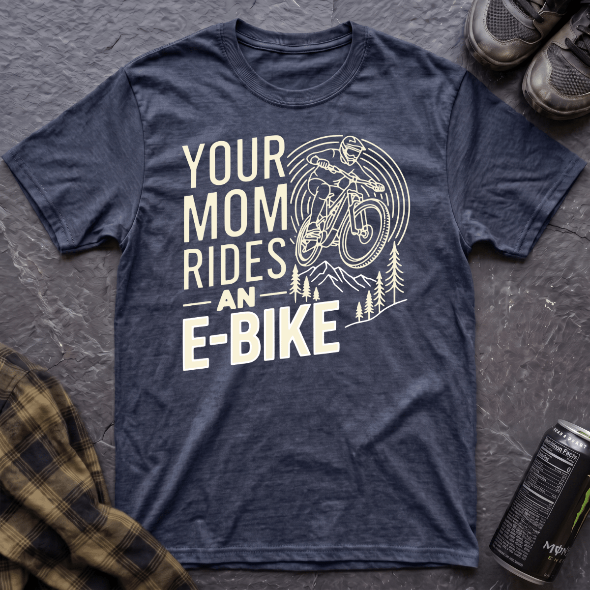 Your Mom Rides An E-Bike T-Shirt - AspenCrestOutdoors
